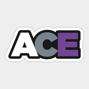 ACE - Asexual Pride Flag Colors Sticker